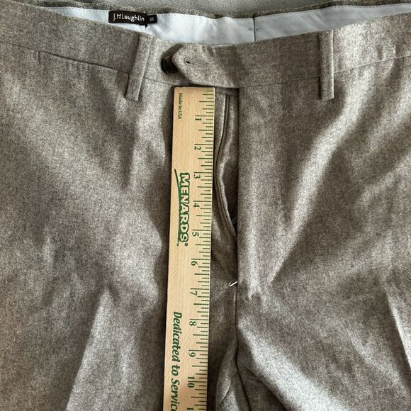 J McLaughlin Virgin Wool Beige Tan Pleated Dress Pants sz 38 EUC Mens - Picture 4 of 11
